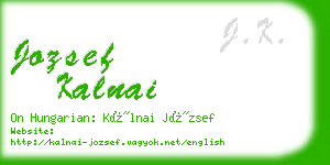 jozsef kalnai business card